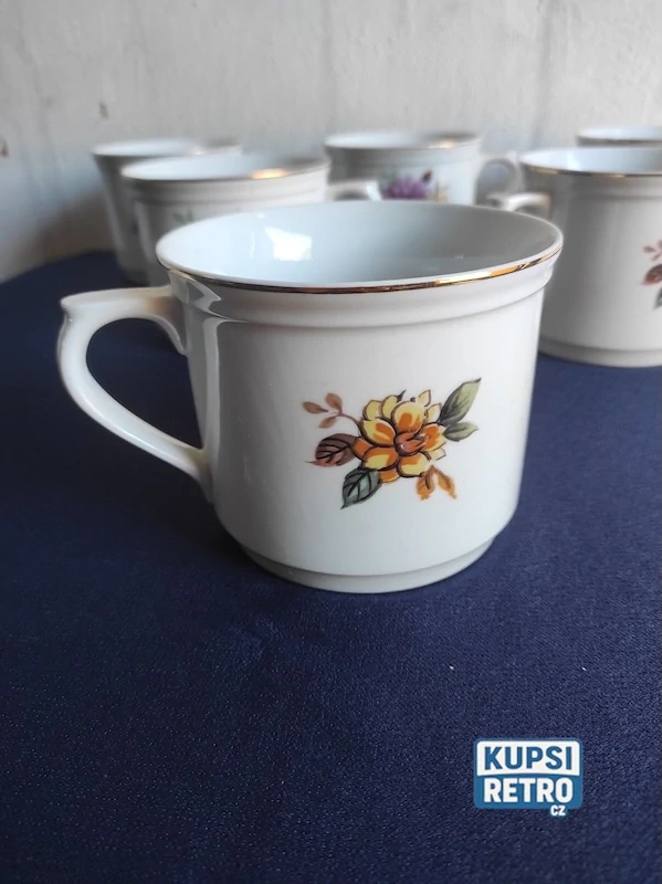 Retro hrnky sada 6 ks - nové