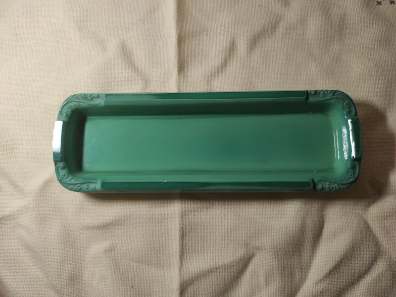 Flakon s miskou malachitové sklo 