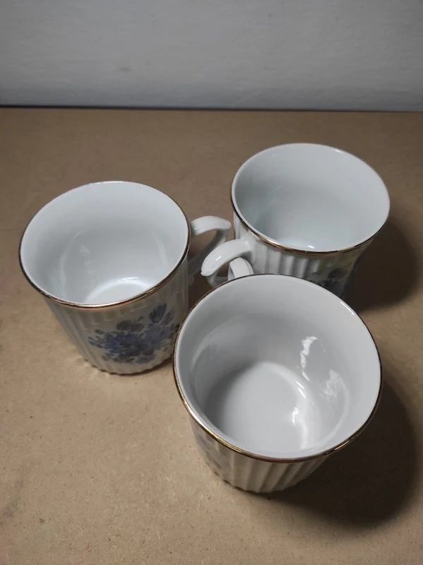 Retro hrničky dekor květy Dubí 