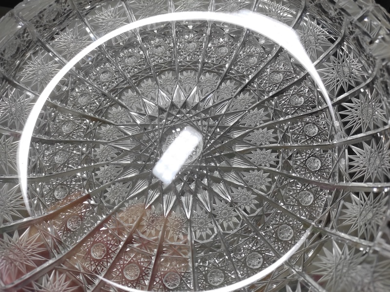 Velký popelník - broušené sklo 