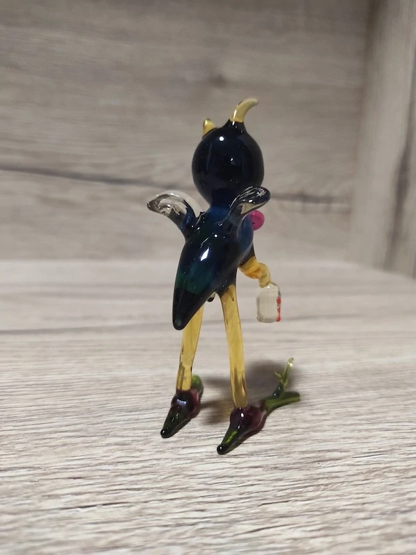 Skleněná figurka mravenec s lucernou 