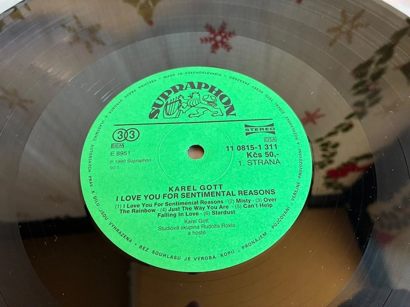 LP Karel Gott – I Love You for Sentimental Reasons