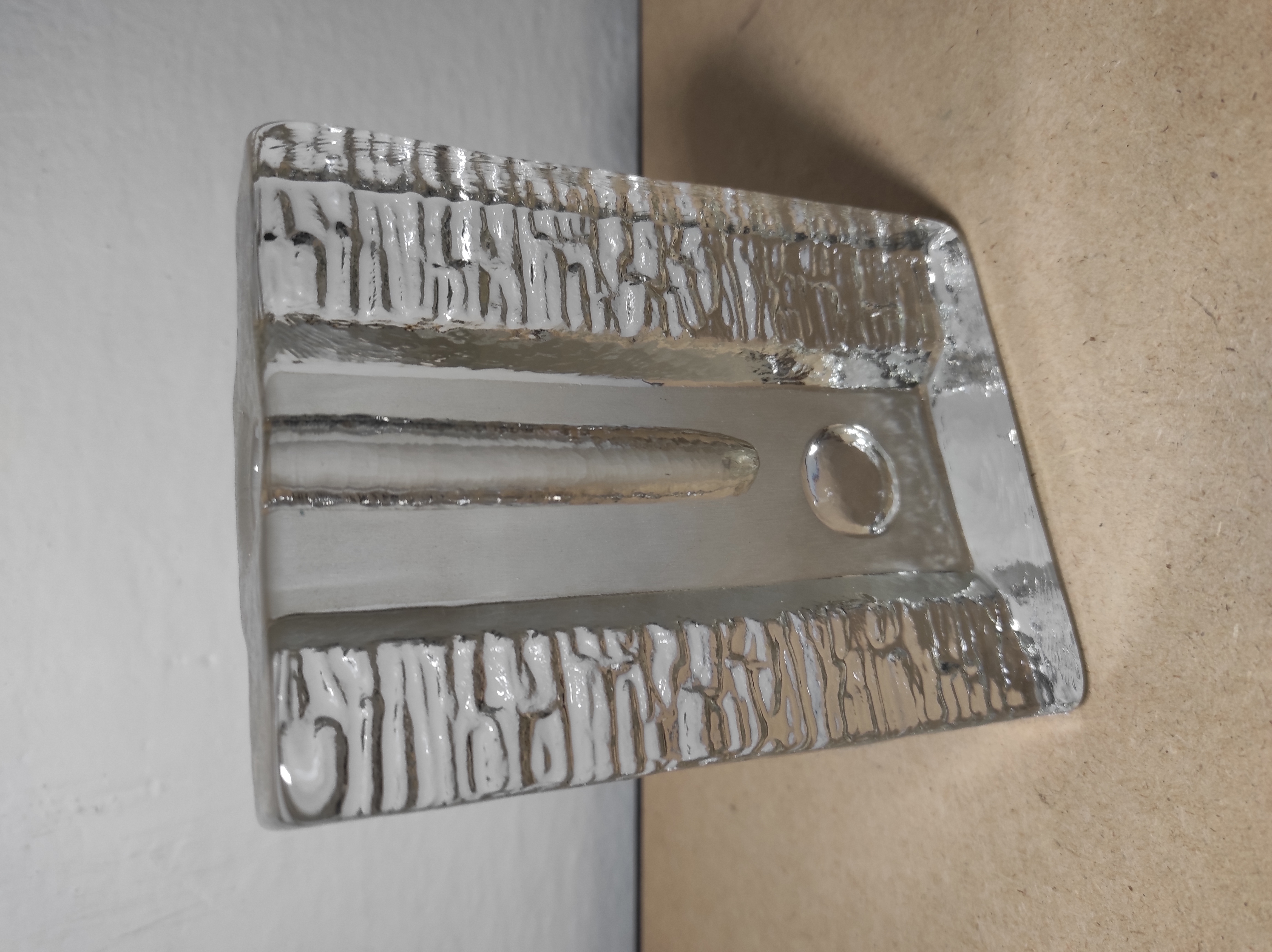 Retro skleněná designová váza Walther design 