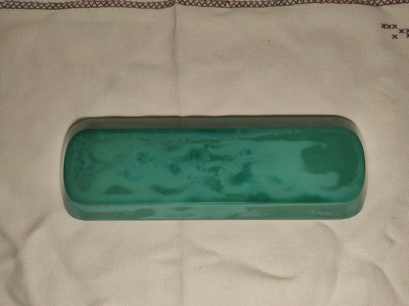 Flakon s miskou malachitové sklo 