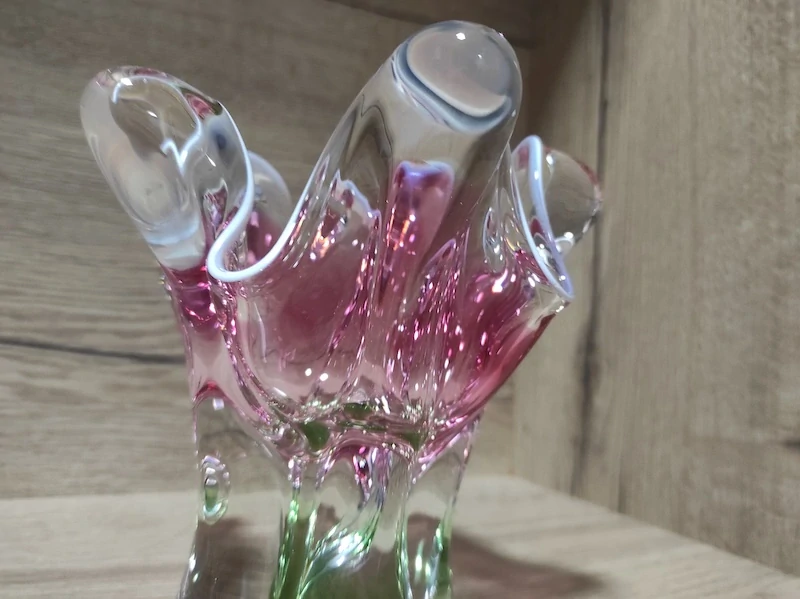 Váza hutní sklo J. Hospodka 