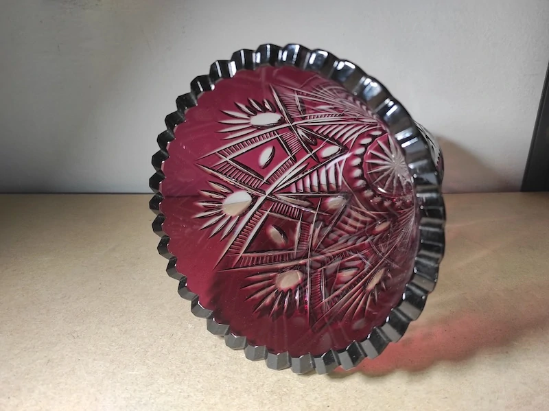 Retro skleněná váza 