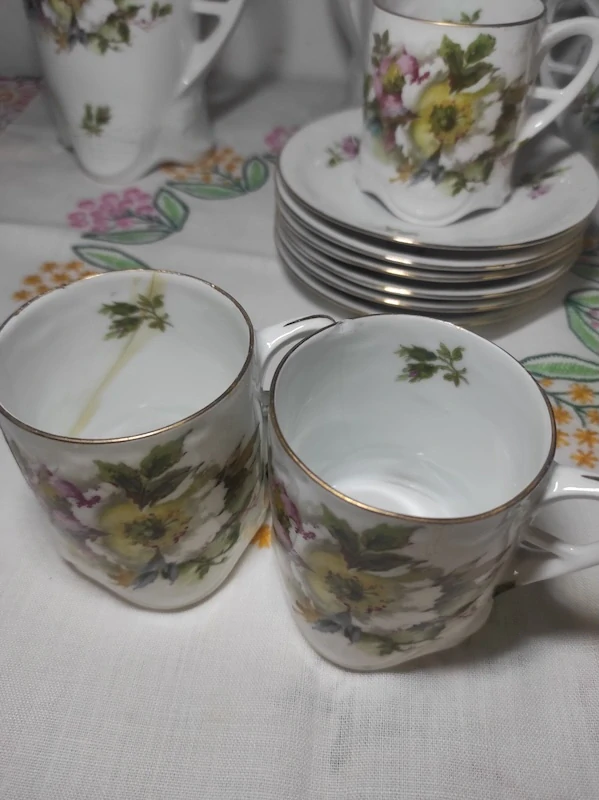 Starožitný porcelánový kávový servis 