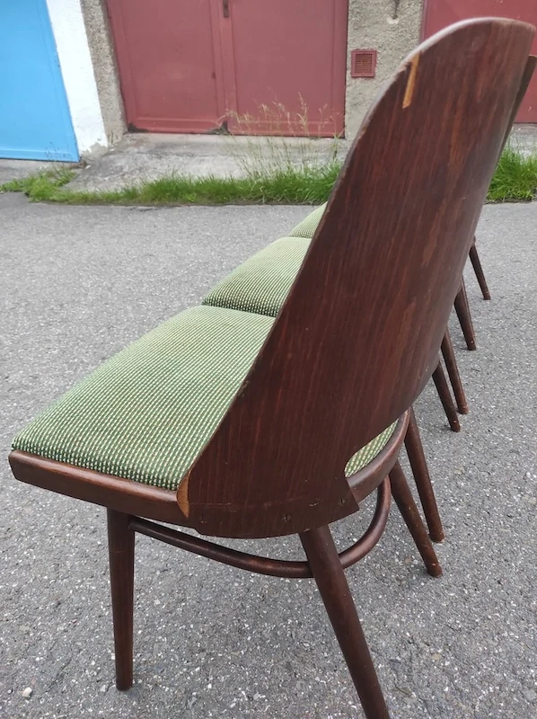 Retro židle TON 514 – 4 ks k renovaci
