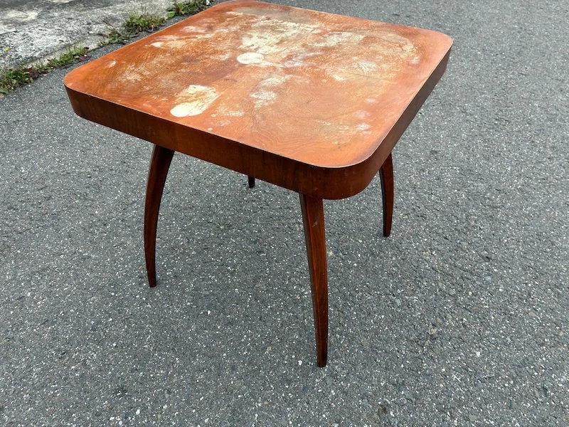Retro konferenční stolek Jindřich Halabala – původní stav