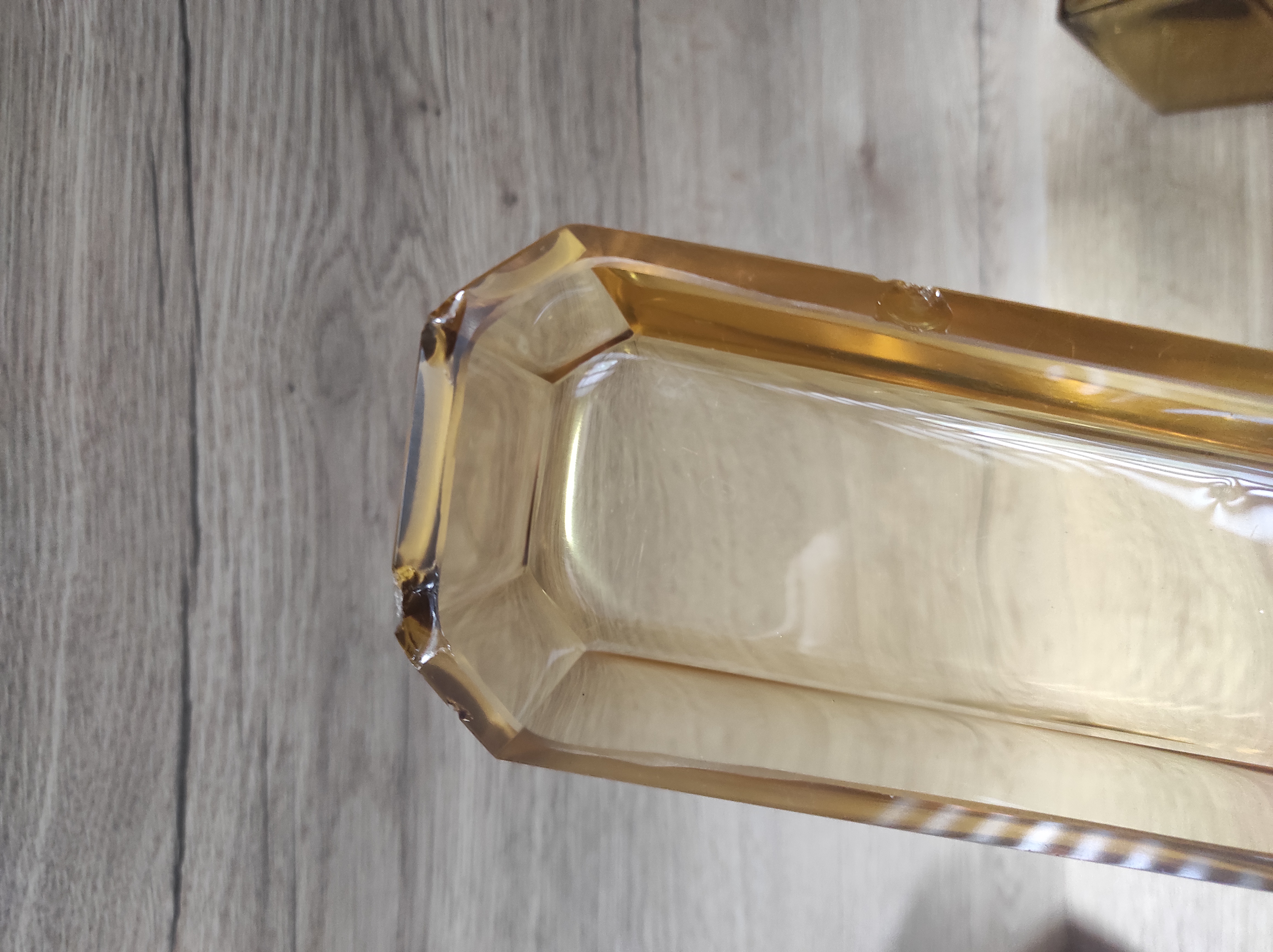 Likérová souprava medové sklo 