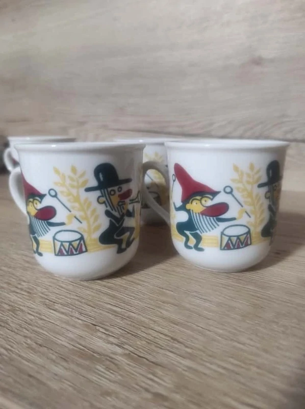 Dětský Retro hrníček Dubí 4 ks - Muzikanti