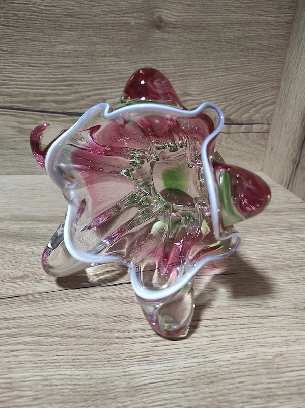 Váza hutní sklo J. Hospodka 