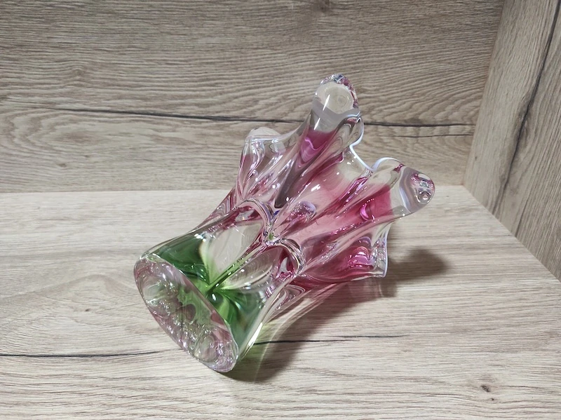 Váza hutní sklo J. Hospodka 