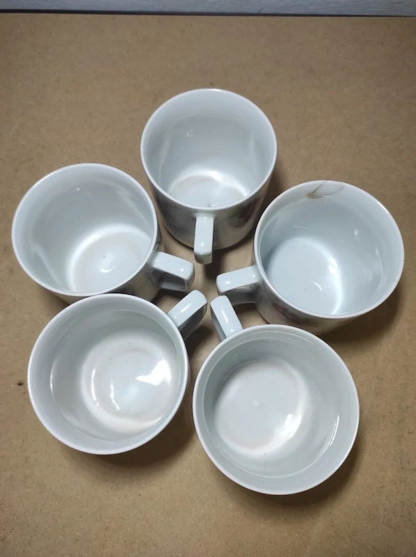 Retro hrníčky dekor květy DUX 