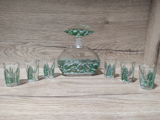 Krásná Art Deco likérová souprava 