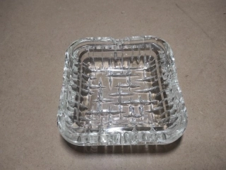 Retro popelník lisované sklo 