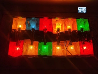 Retro vánoční světýlka zvonečky 