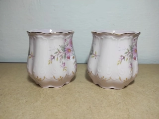Porcelánové hrnky ( bucláky ) růžový porcelán 